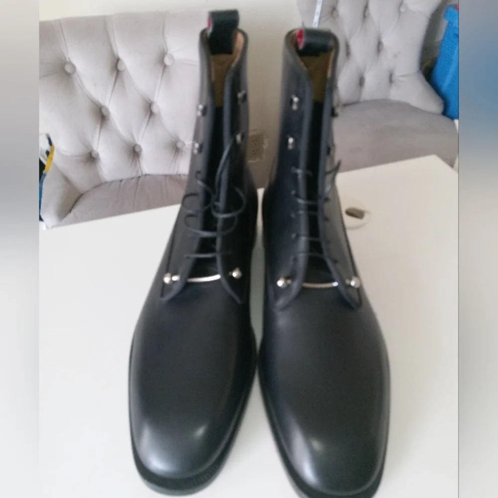 Black Leather Men's Christian Louboutin Boots - Picture 1 of 5